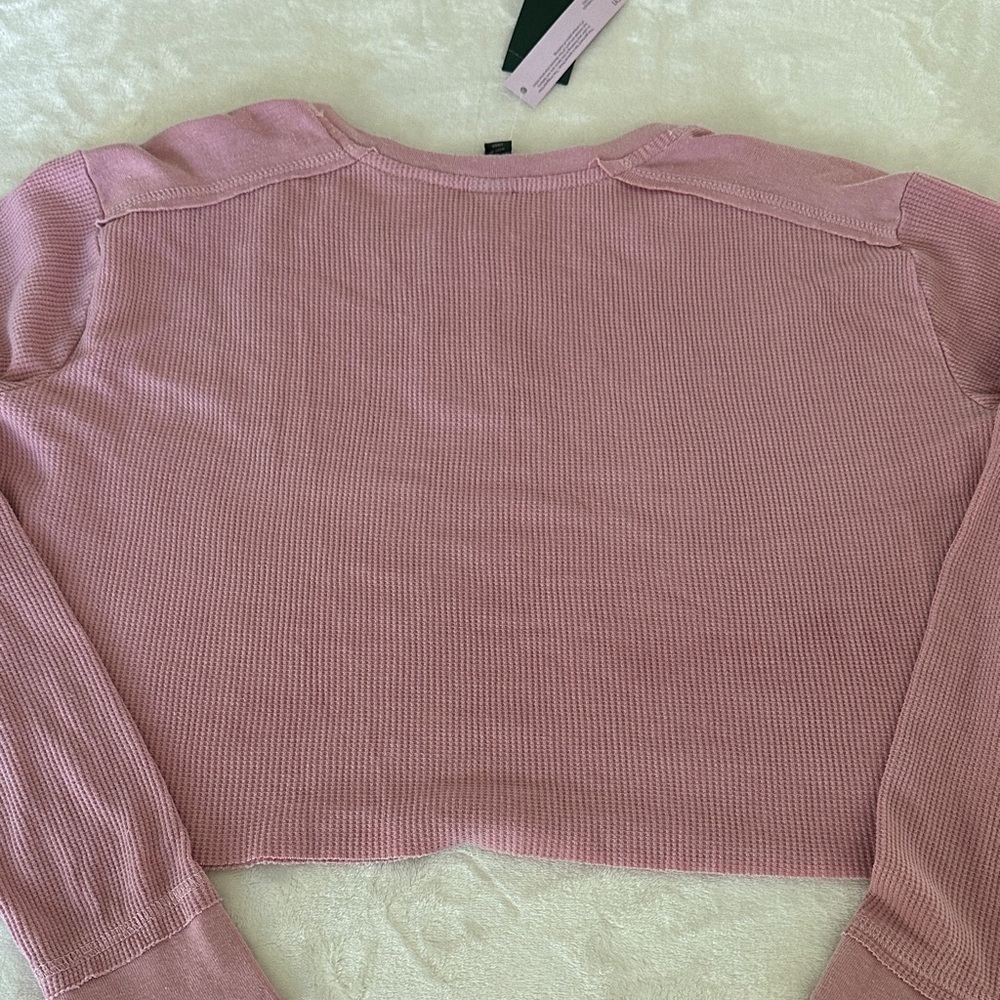 Wild Fable Pink Long Sleeve Crop Top NWT - Picture 6 of 9